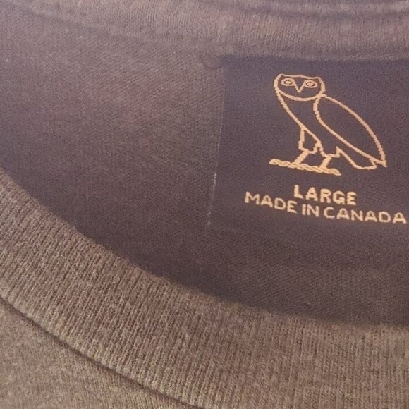 OVO Big Owl Tee Green Unisex Large Made in Canada - Picture 2 of 3